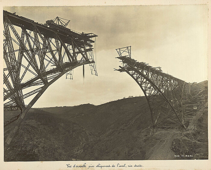 Construction du Viaduc du Viaur, 15 mars 1902, Archives départementales du tarn, 23 Fi 127